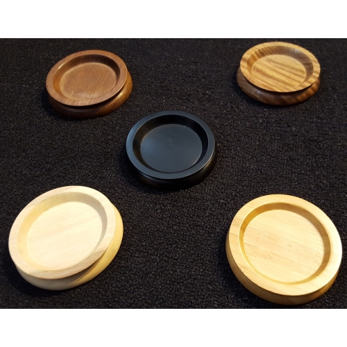 90mm Castor Cups (wood)