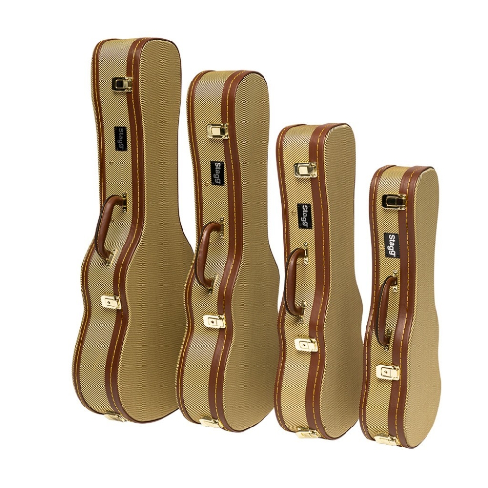 Stagg Gold Tweed Ukulele Cases