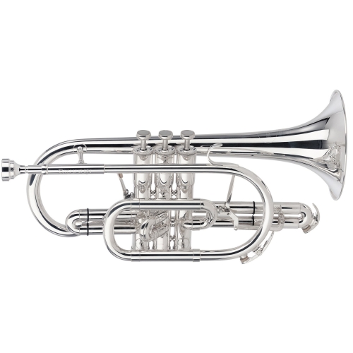 Besson BE928G-2 Sovereign Bb Cornet - Silver Plated