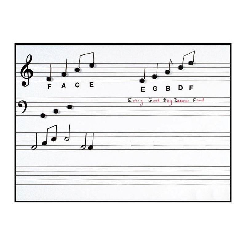 Write n Wipe printed music stave wall poster and pen Write n Wipe printed music stave wall poster and pen