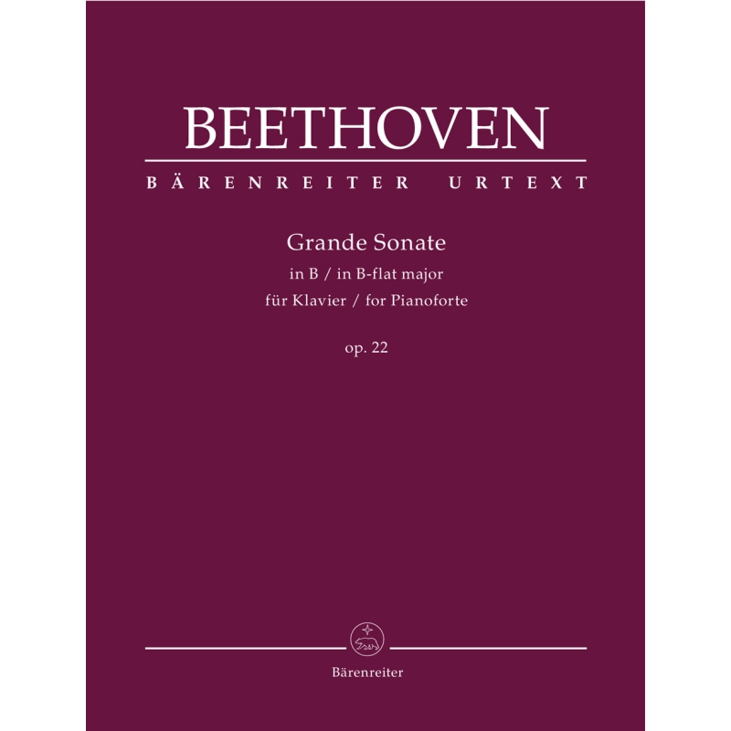 Beethoven, L.v - Sonata in B-flat, Op.22 (Grande Sonate) (Urtext).