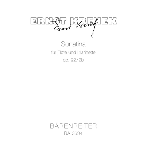Krenek, Ernst - Sonatina,...