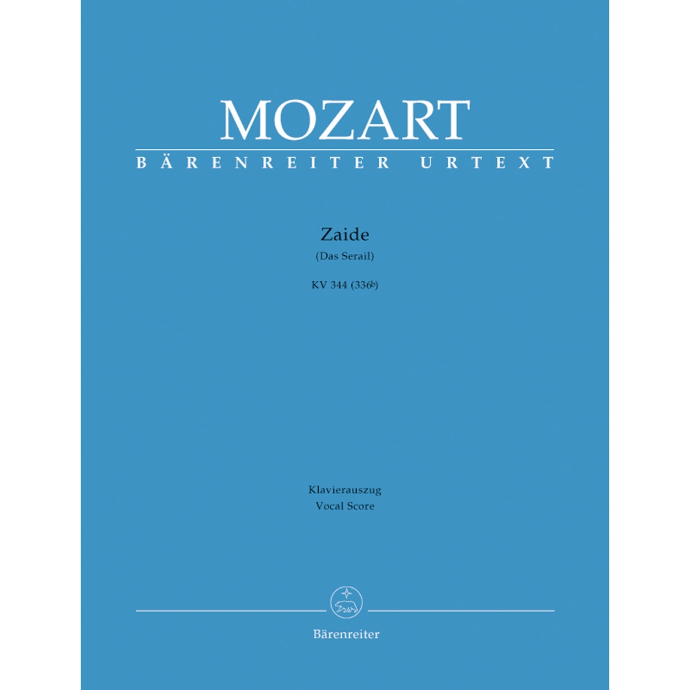 Mozart, W.A - Zaide (complete opera) (Das Serail) (G) (K.344) (K.336b) (Urtext).