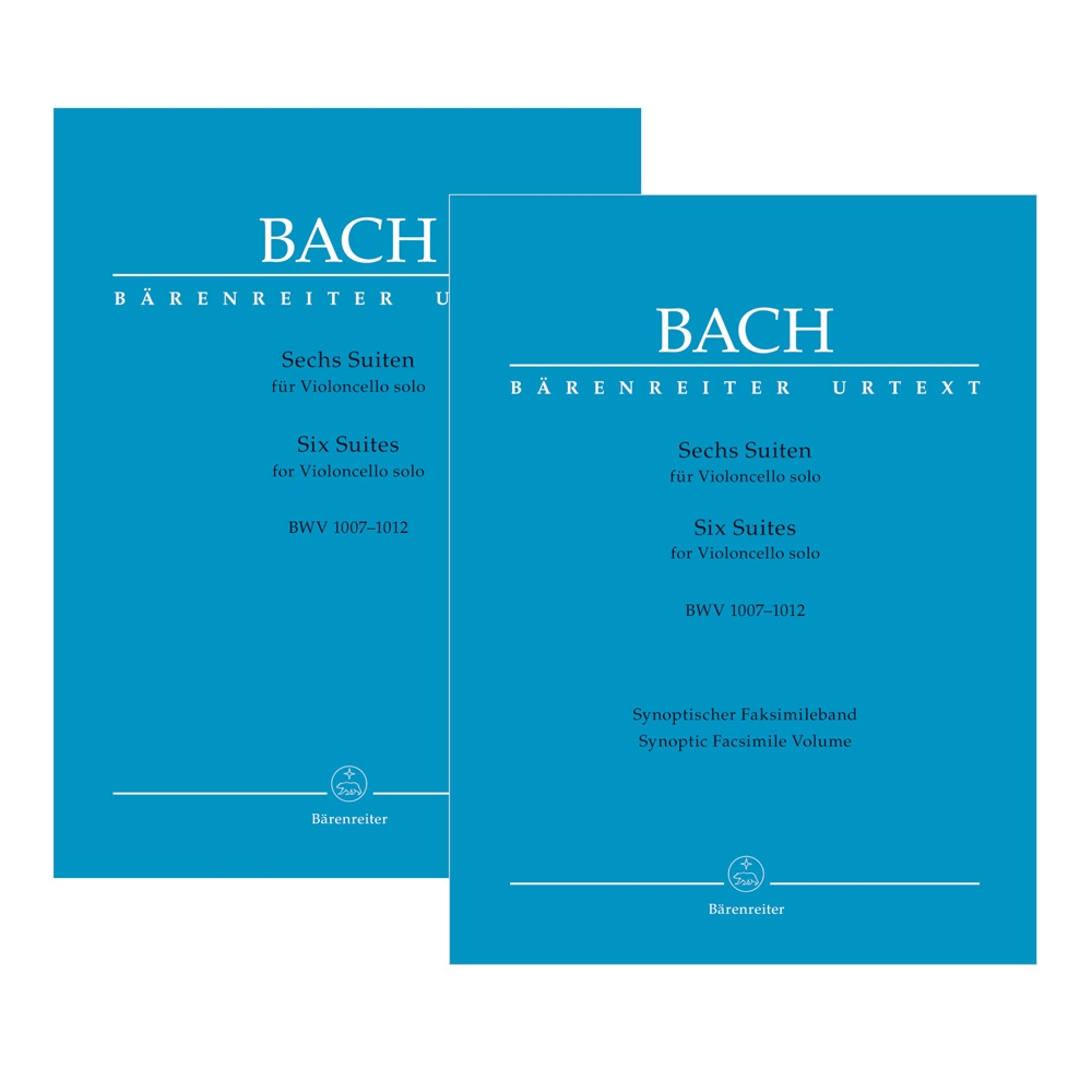 Bach, J.S - Suites (6) for Cello (BWV 1007 - 1012) (Urtext). Performing Edition & Synoptic Facsimile Volume (Special price).