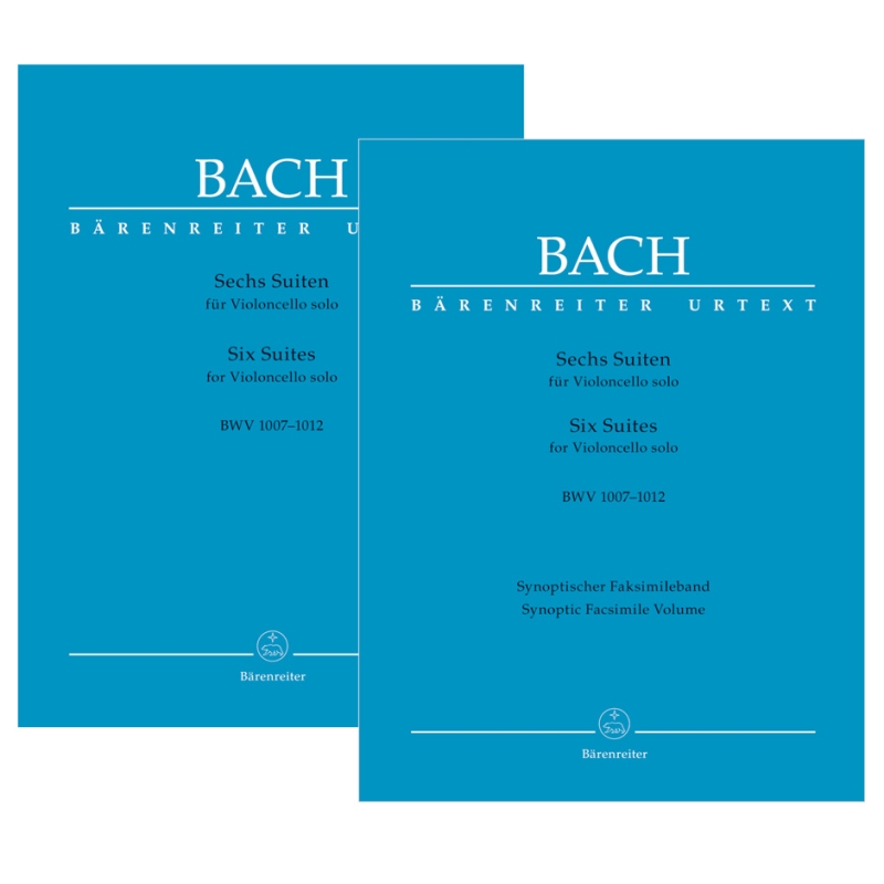 Bach, J.S - Suites (6) for Cello (BWV 1007 - 1012) (Urtext). Performing Edition & Synoptic Facsimile Volume (Special price).