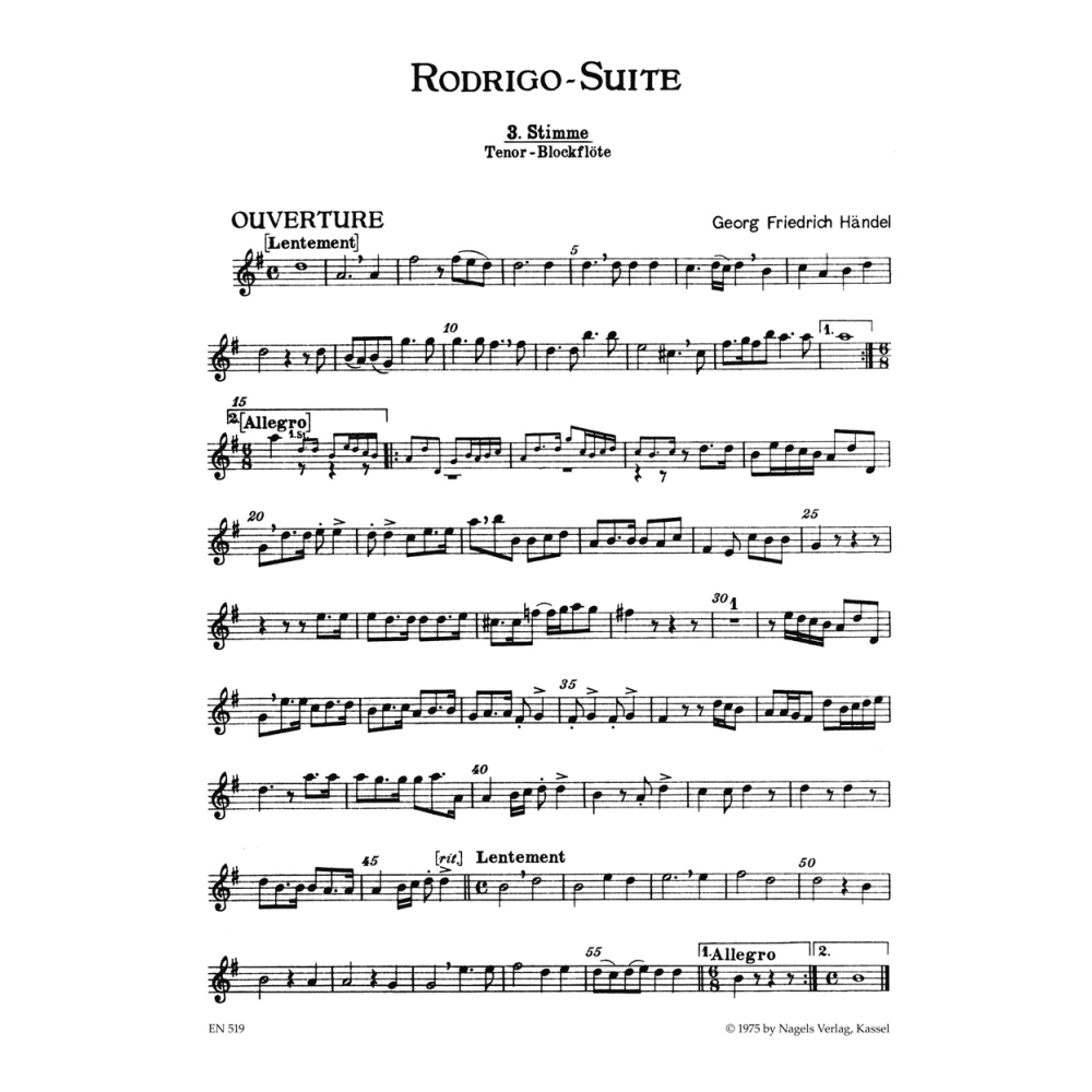Handel, G.F - Rodrigo Suite (HWV 5).