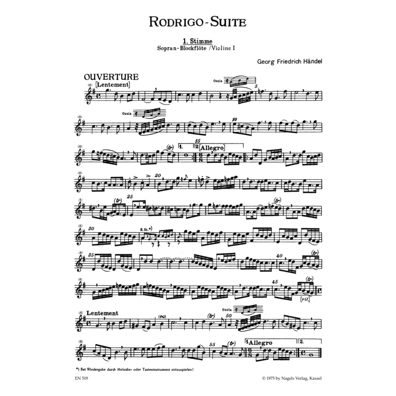 Handel, G.F - Rodrigo Suite (HWV 5).