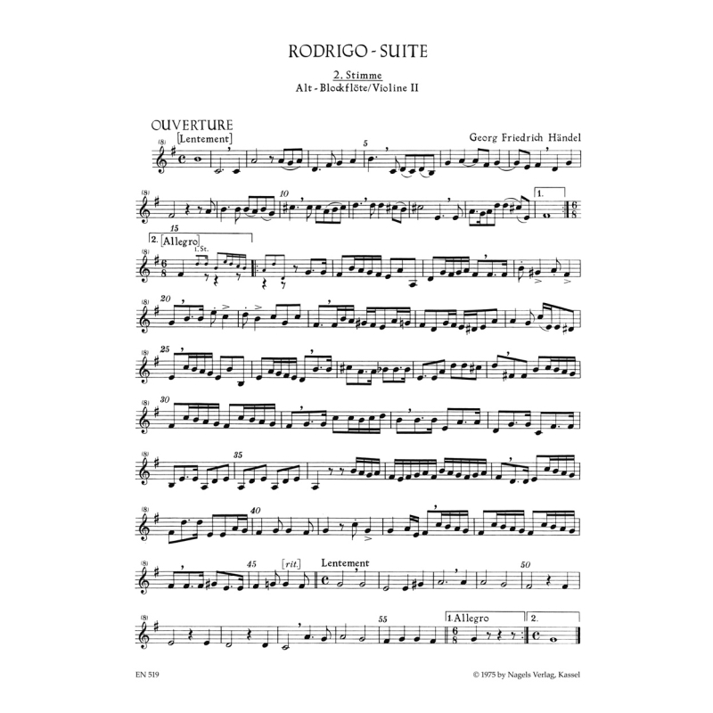 Handel, G.F - Rodrigo Suite (HWV 5).