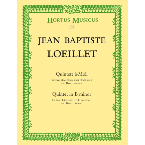 Loeillet, J - Quintet in B...