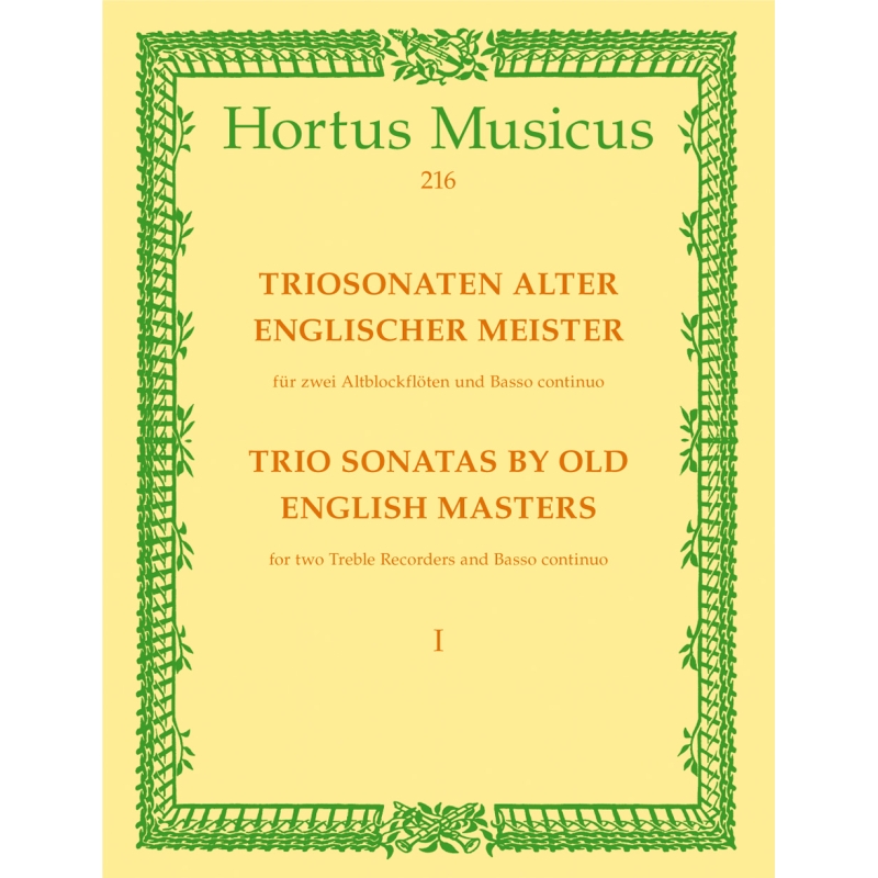 Trio Sonatas by Old English Masters, Bk.1. (W Williams, Sonata in A min, W Corbet, Sonata in C maj).