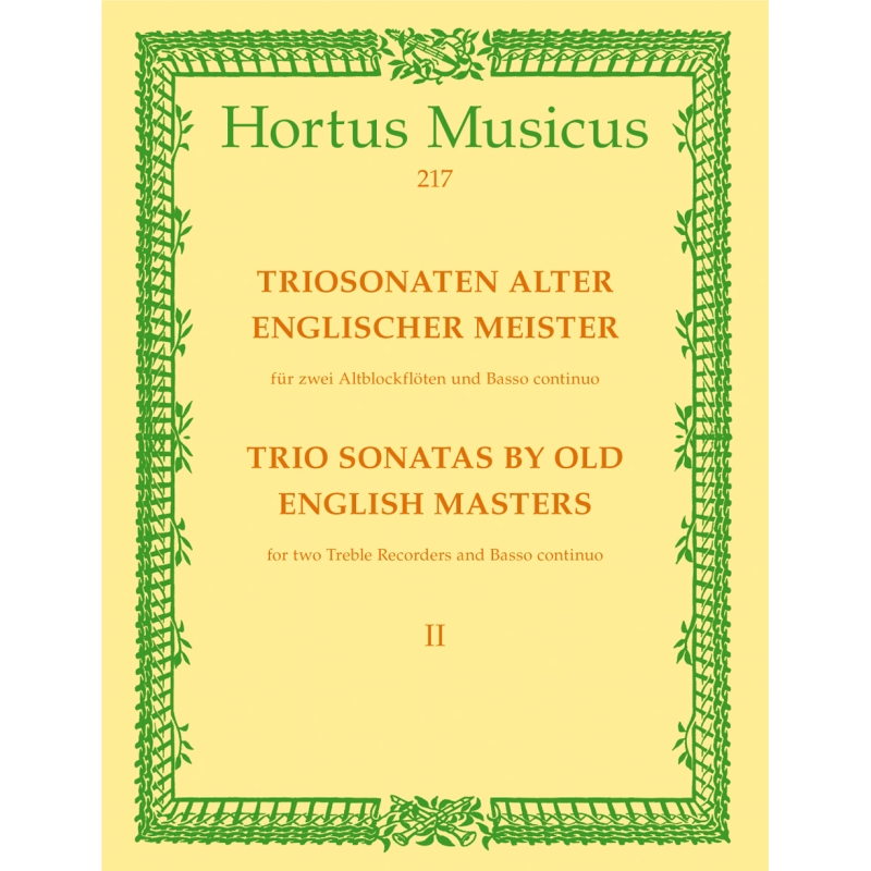 Trio Sonatas by Old English Masters, Bk.2. (D Purcell, Sonata in F maj, R Valentine, Sonata in C min).