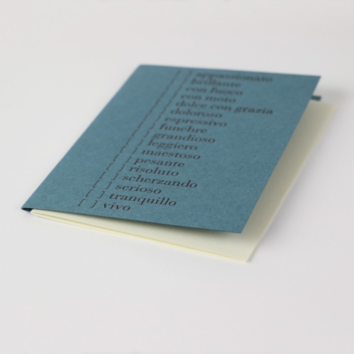 Folded card "Musical terms" 