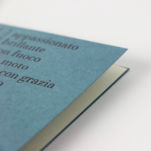 Folded card "Musical terms" 