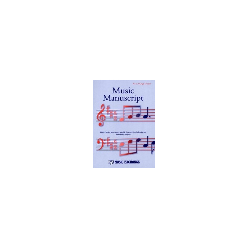 Music Manuscript No 3 (64 Page 12 Stave) Spiral