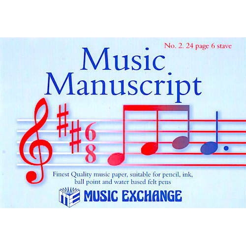 Music Manuscript No 2 (24 Page 6 Stave) Pad