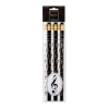 Pencil set G-clef b/w (6 pcs)