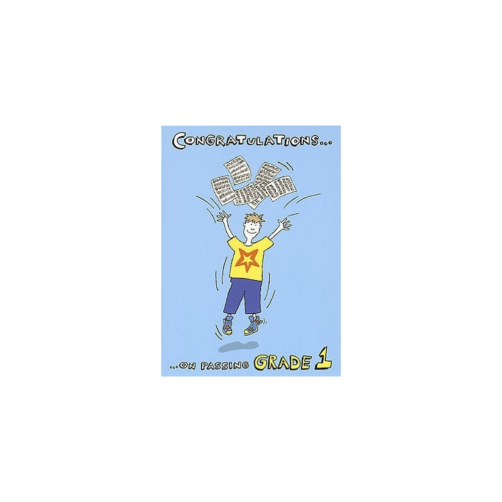 Music Gallery Congratulations Card - Grade 1 (Boy)