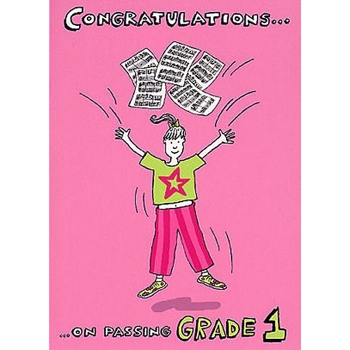 Music Gallery: Congratulations Card - Grade 1 (Girl)