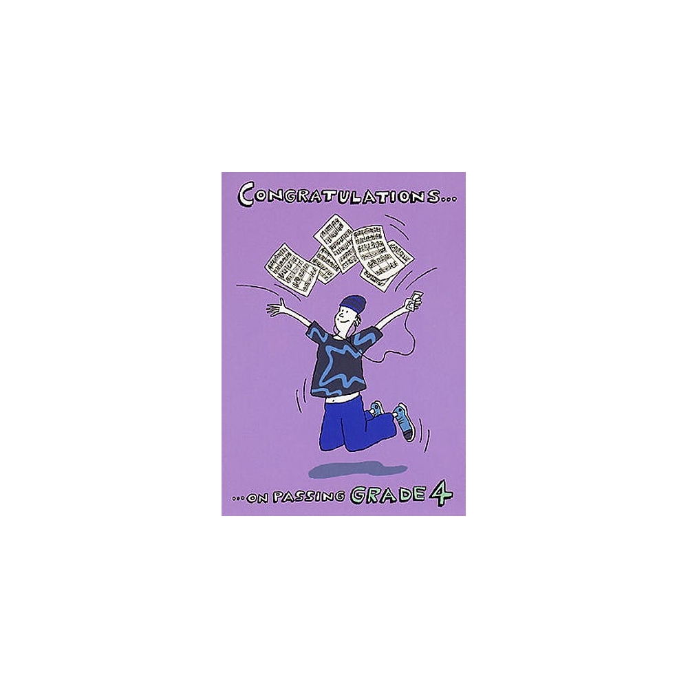 Music Gallery Congratulations Card - Grade 4 (Boy)