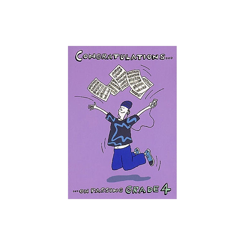 Music Gallery Congratulations Card - Grade 4 (Boy)