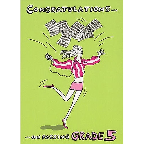 Music Gallery: Congratulations Card - Grade 5 (Girl)