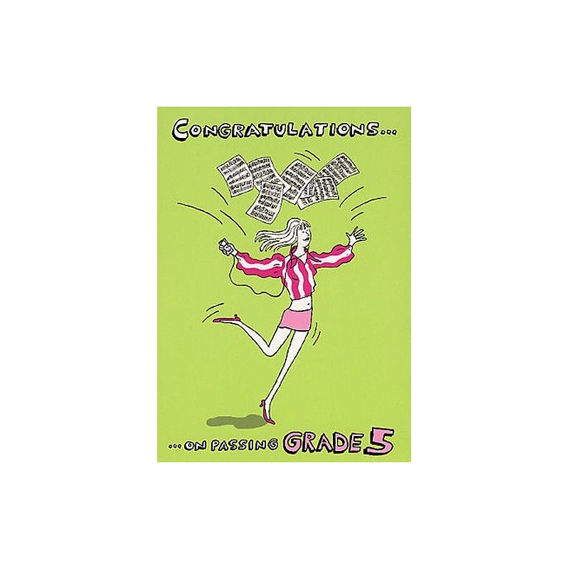 Music Gallery: Congratulations Card - Grade 5 (Girl)