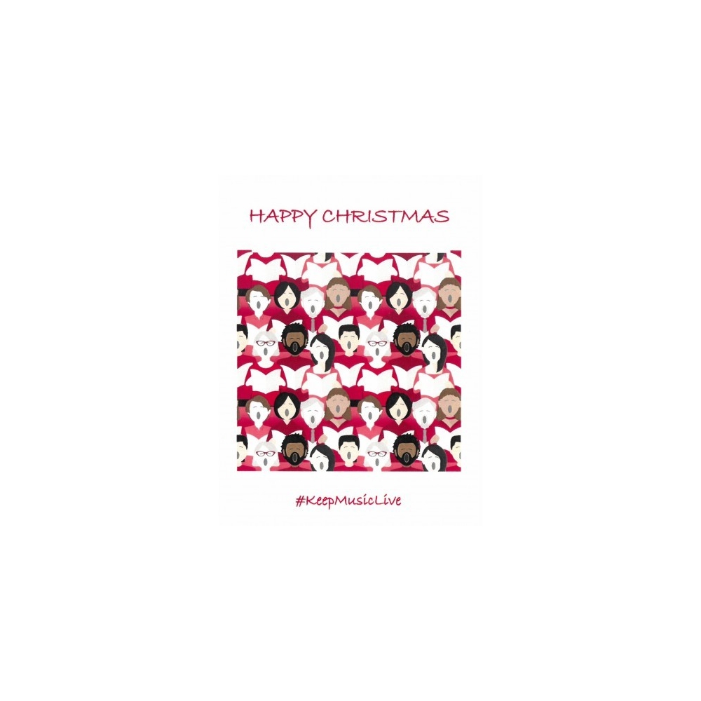Help Musicians Charity Card: Massed Choir - Keep Music Live (pack of 6 Christmas cards)