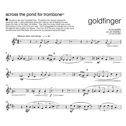 Across the Pond for Trombone 01 Treble Clef