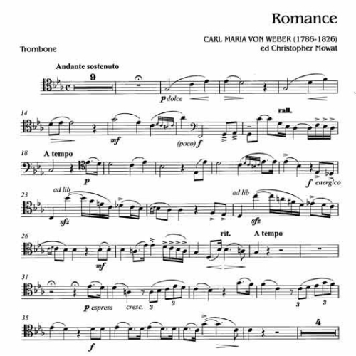 Weber, C M von - Romance (Trombone & Piano)