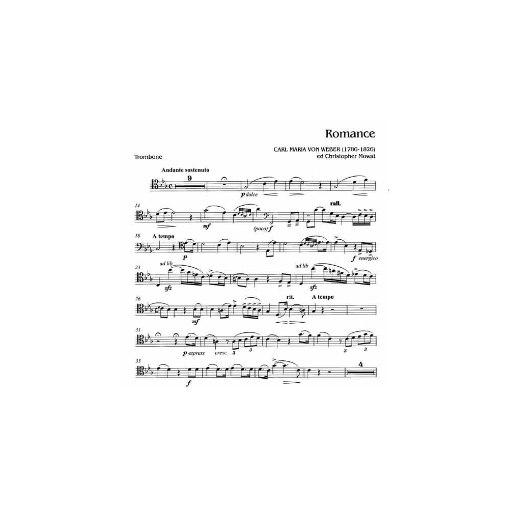 Weber, C M von - Romance (Trombone & Piano)