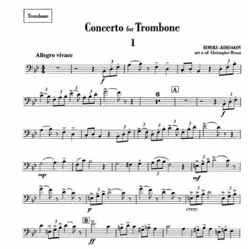 Rimsky-Korsakov, Nikolai - Concerto for Trombone (Bass Clef)