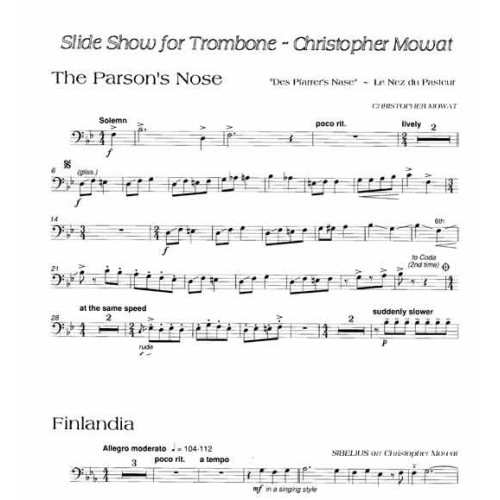 Slide Show for Trombone (bass clef)