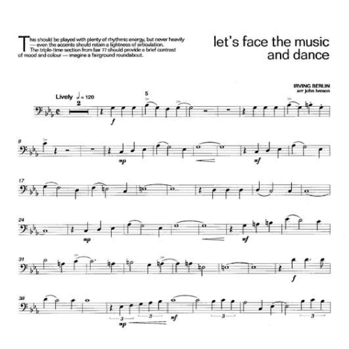 Lets Face the Music for Trombone (Bass Clef)