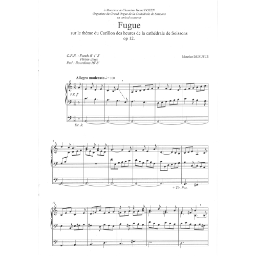 Durufle, Maurice - Fugue Op. 12 (Organ)
