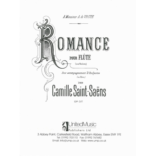 Saint-Saens - Camille - Romance in Db, Opus 37