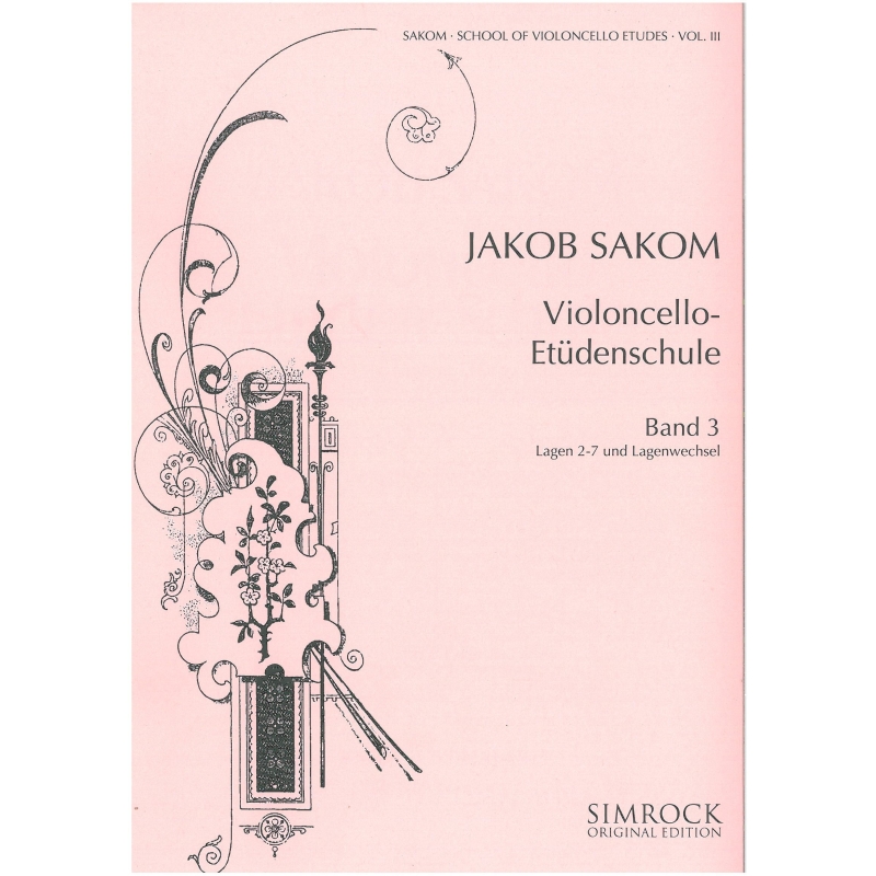 Sakom, Jacob - Violoncello-Etudenschule