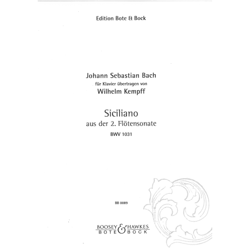 Bach, J.S - Siciliano BWV...