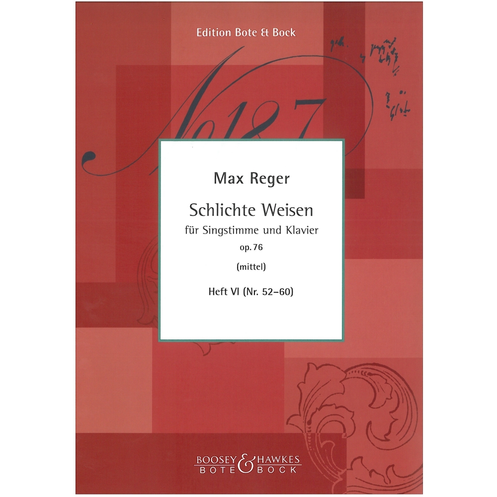 Reger, Max - Schlichte Weisen Op76 Volume 6 (Low)