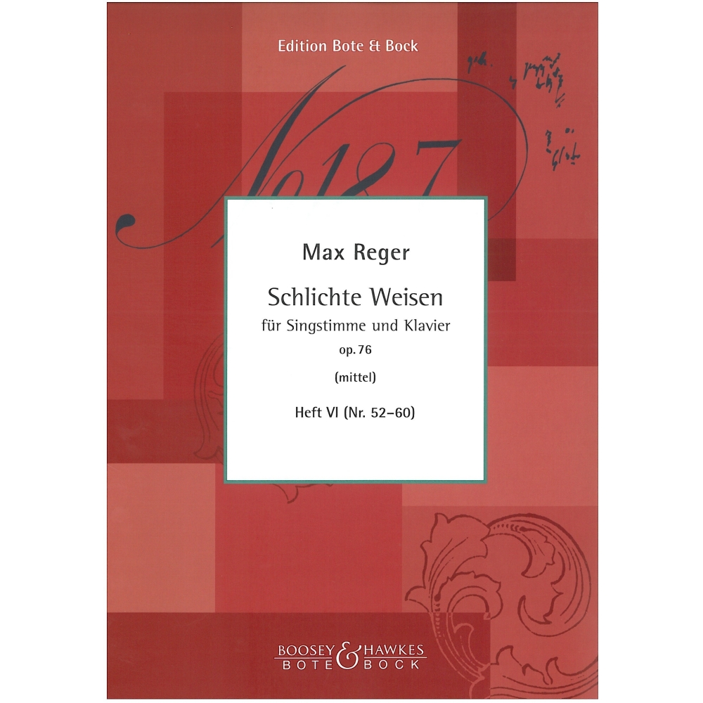 Reger, Max - Simple Melodies op. 76 Book 6 (Nr. 52-60)