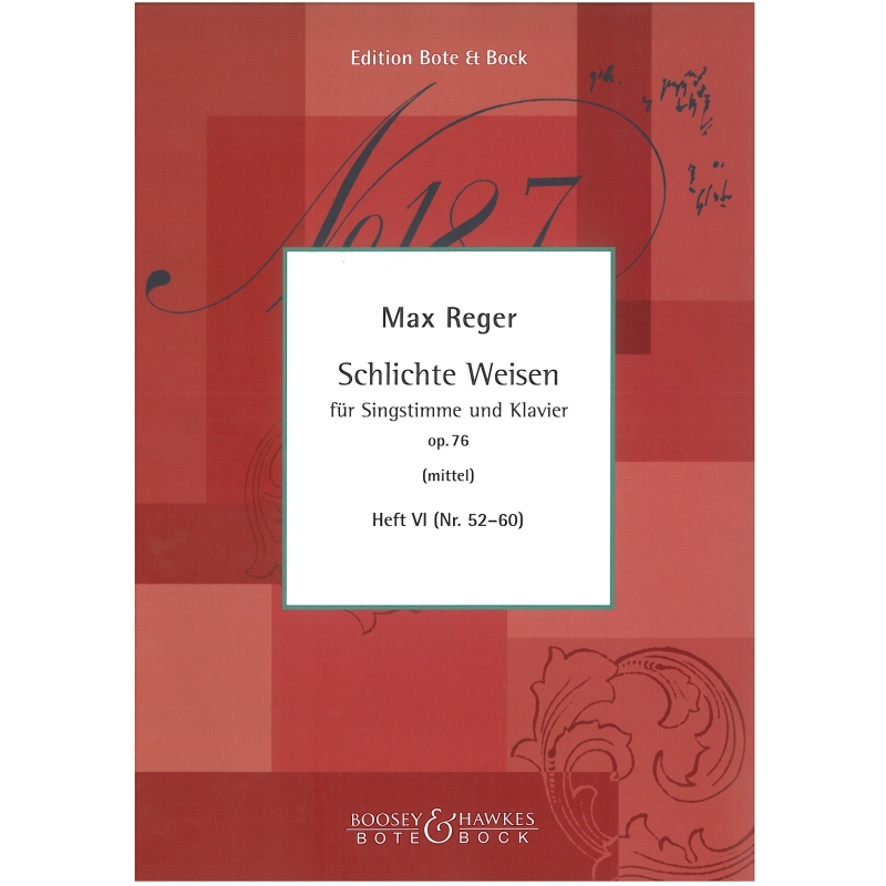Reger, Max - Schlichte Weisen Op76 Volume 6 (Low)