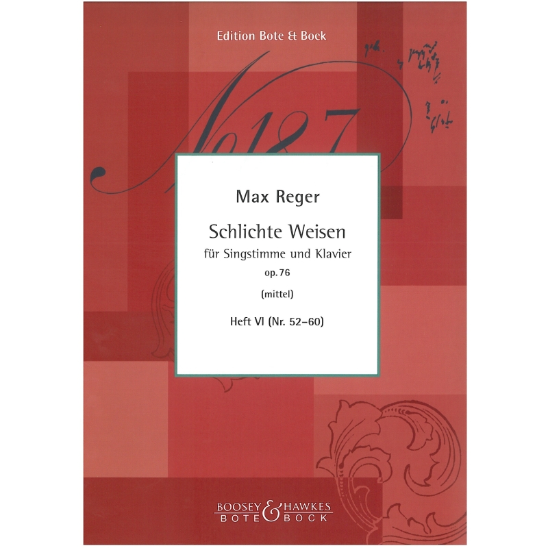 Reger, Max - Simple Melodies op. 76 Book 6 (Nr. 52-60)