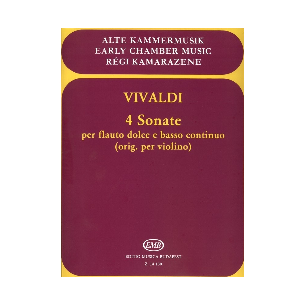 Vivaldi, Antonio - 4 Sonatas for Flauto Dolce