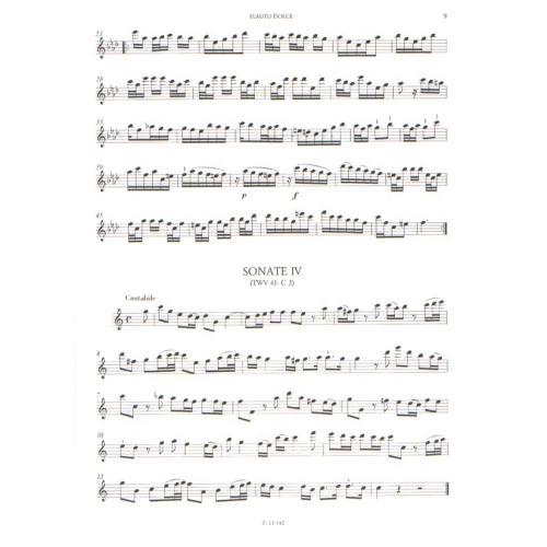 Telemann, G P - Recorder Sonatas