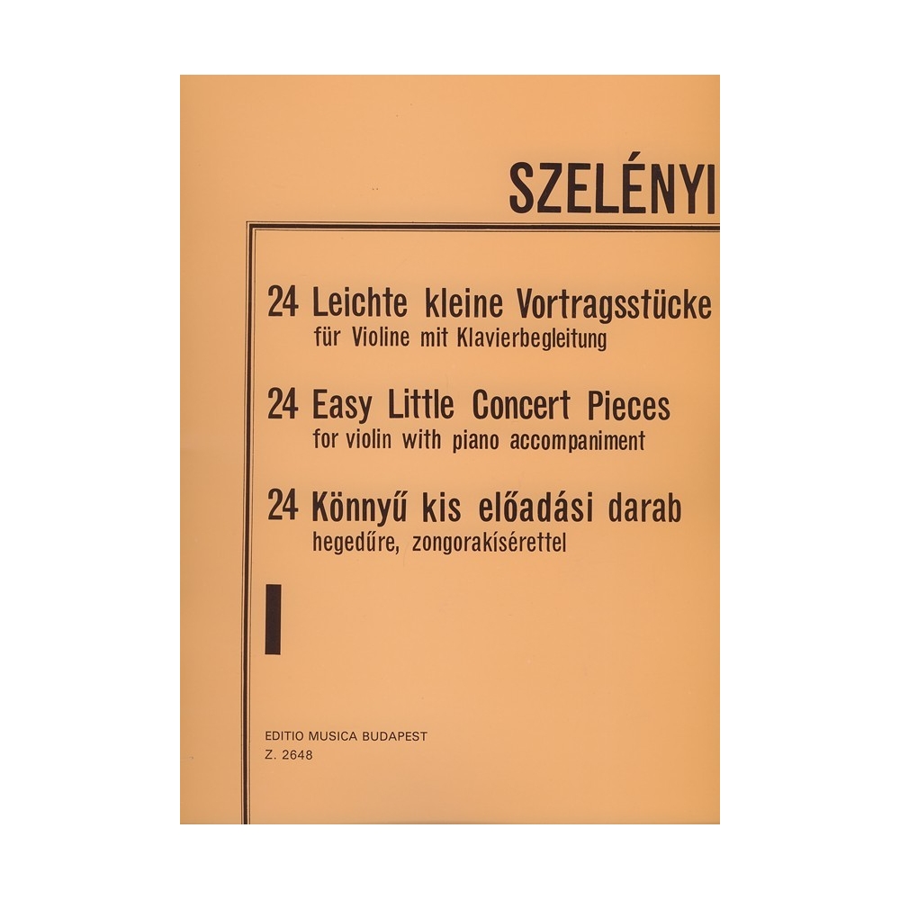 Szelényi, I. - Vol.1 of 24 Easy Little Concert Pieces