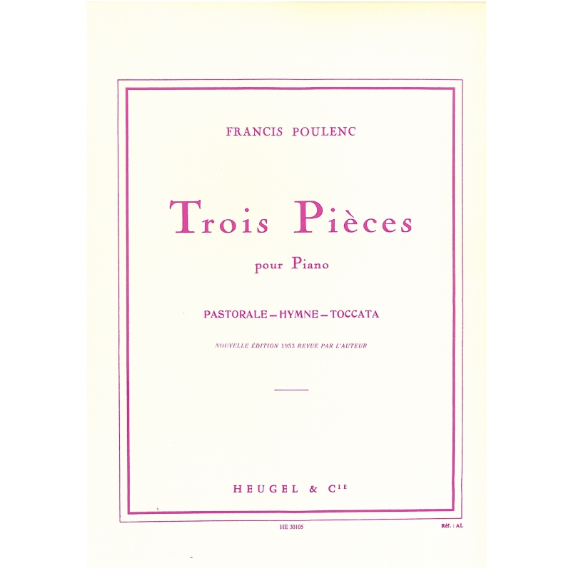 Poulenc, Francis - Trois Pieces Pour Piano
