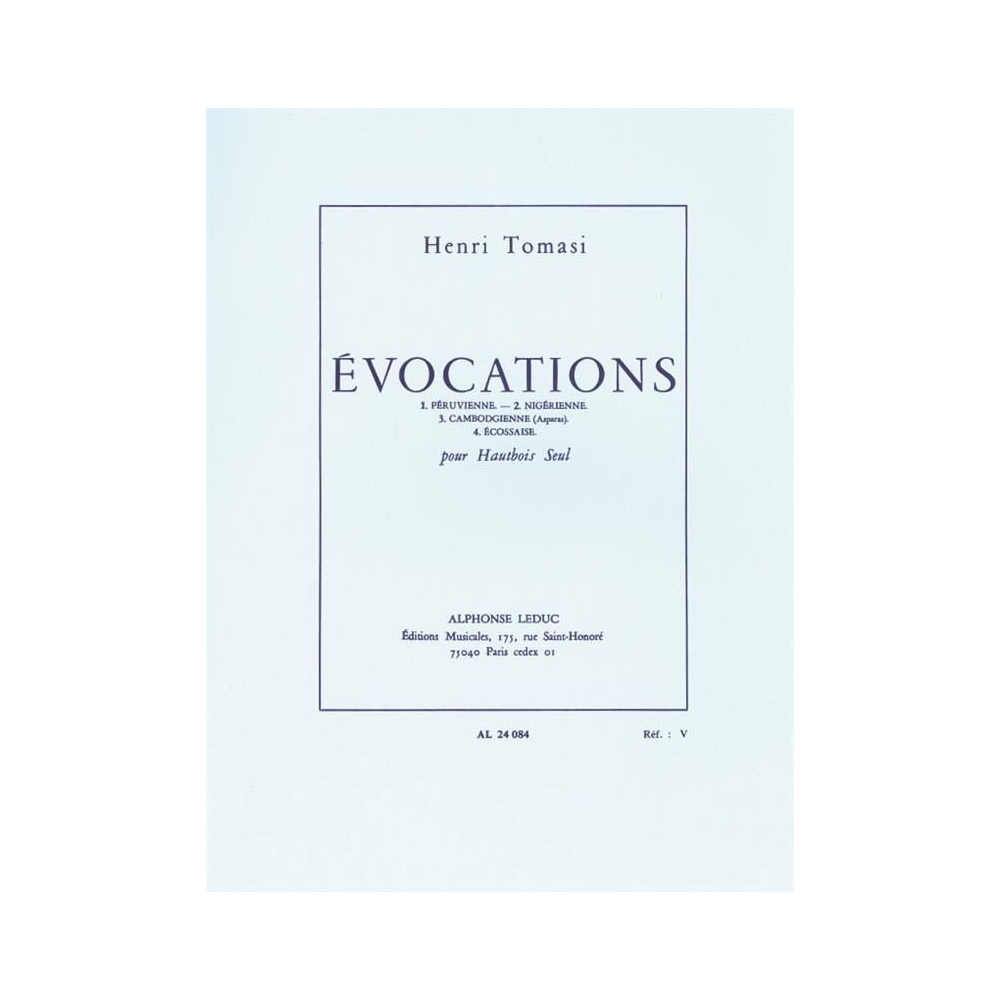Tomasi - Evocations for Solo Oboe