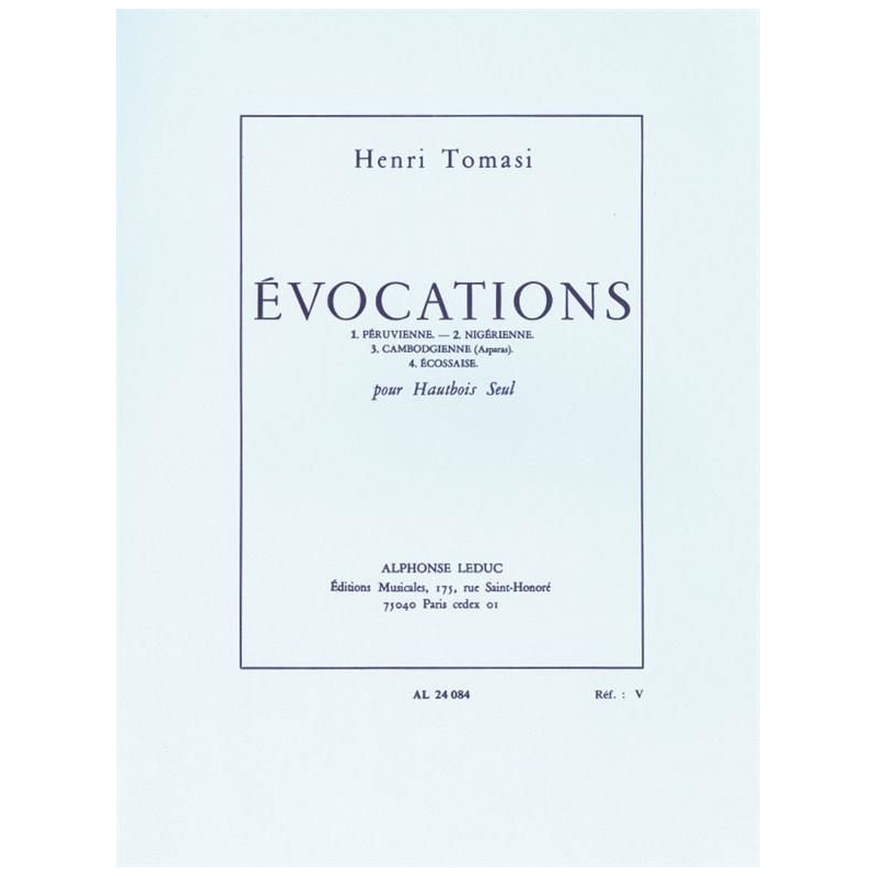 Tomasi - Evocations for Solo Oboe