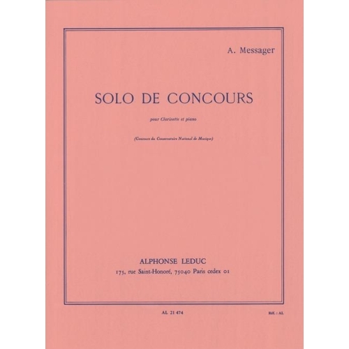 Messager - Solo de Concours (Clarinet & Piano)