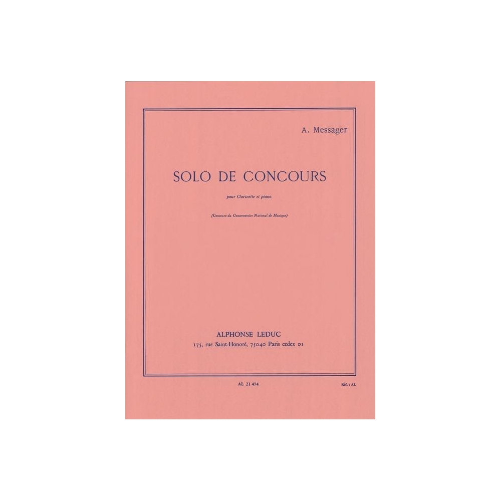 Messager - Solo de Concours (Clarinet & Piano)