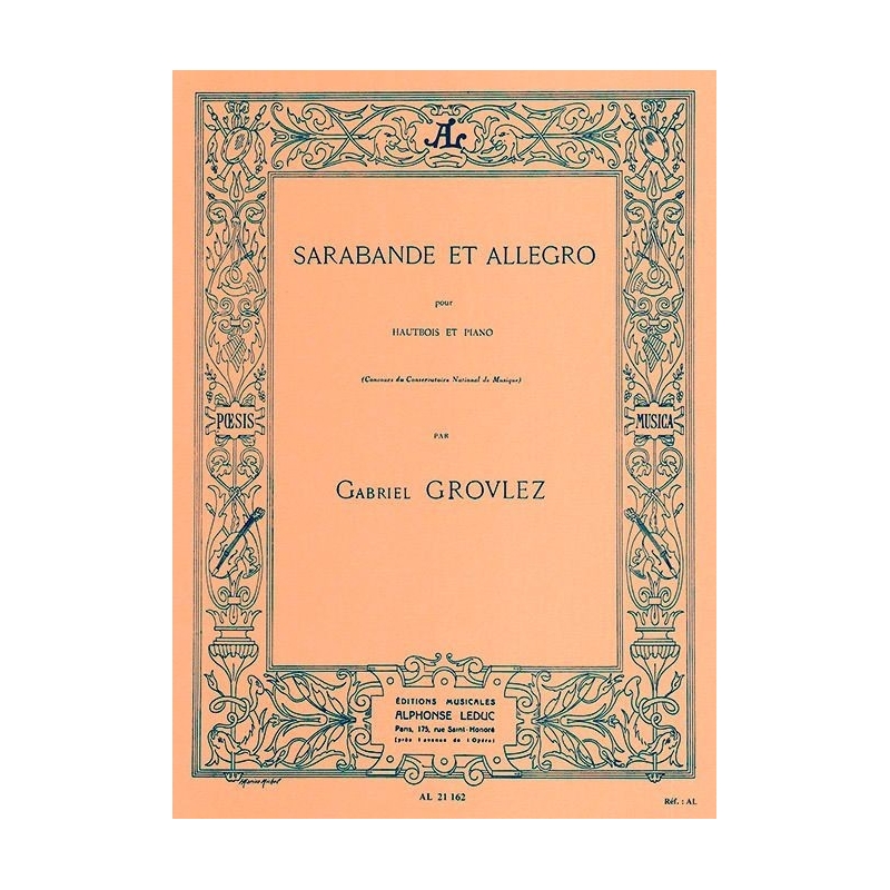 Grovlez, Gabriel - Sarabande et Allegro pour Hautbois et Piano